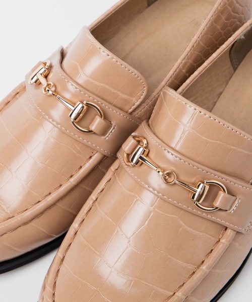 WEGO(ウィゴー)の「WEGO/ビット付きローファー(ローファー・レディース・ブラック/ベージュ・LARGE/MEDIUM)」の7枚目の写真