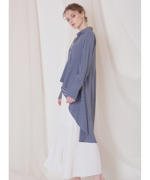 MIELI INVARIANT(ミエリインヴァリアント)の「イレギュラーラウンドブラウス(シャツ/ブラウス・レディース・ブルー/ホワイト・FREE)」の19枚目の写真