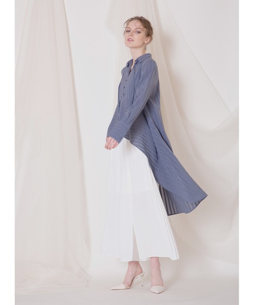 MIELI INVARIANT(ミエリインヴァリアント)の「イレギュラーラウンドブラウス(シャツ/ブラウス・レディース・ブルー/ホワイト・FREE)」の8枚目の写真