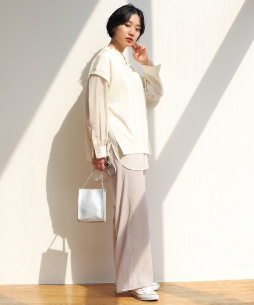 PAGEBOY(ページボーイ)の「シアーヨウリュウパンツ(その他パンツ・レディース・カーキ/パープル/ブラック/グレイッシュベージュ/ワインレッド・FREE)」の8枚目の写真