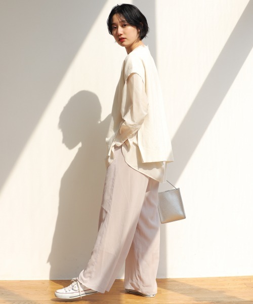 PAGEBOY(ページボーイ)の「シアーヨウリュウパンツ(その他パンツ・レディース・カーキ/パープル/ブラック/グレイッシュベージュ/ワインレッド・FREE)」の9枚目の写真