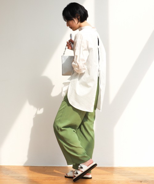 PAGEBOY(ページボーイ)の「シアーヨウリュウパンツ(その他パンツ・レディース・カーキ/パープル/ブラック/グレイッシュベージュ/ワインレッド・FREE)」の11枚目の写真