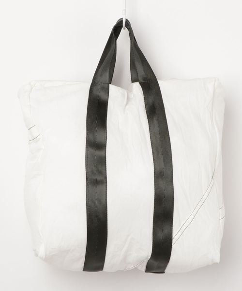 PUEBCO（プエブコ）の「VINTAGE PARACHUTE TOTE BAG（トートバッグ・メンズ・ホワイト×グリーン/ホワイト×ホワイト・ONE SIZE）」の9枚目の写真
