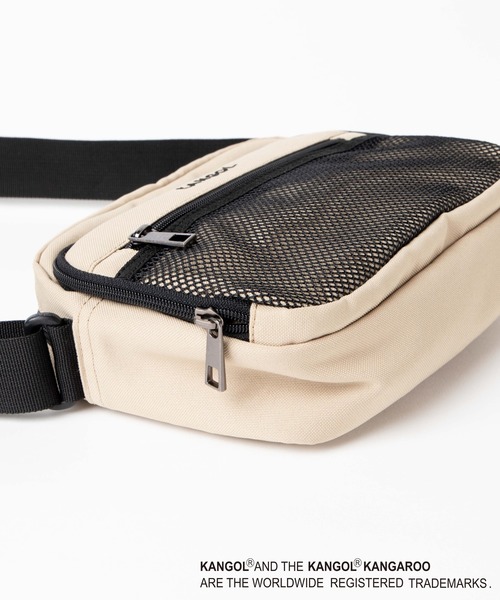 KANGOL（カンゴール）の「∴WEGO/KANGOL 別注メッシュショルダーバッグ（ショルダーバッグ・メンズ・ベージュ/ブラック・FREE）」の6枚目の写真