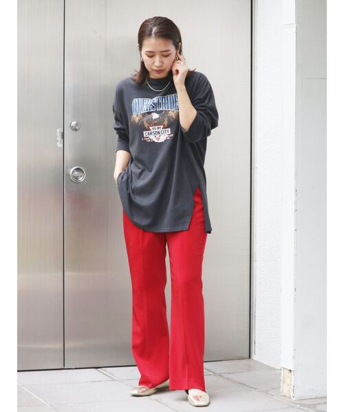 Ungrid（アングリッド）の「イーグルプリントロングスリーブTee（Tシャツ/カットソー・レディース・オフホワイト/ブラック・FREE）」の3枚目の写真