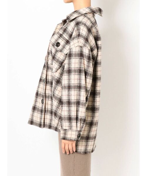 GYDA（ジェイダ）の「RAISING CHECK FABRICシャツ（シャツ/ブラウス・レディース・ネイビー/グレー/アイボリー・FREE）」の18枚目の写真