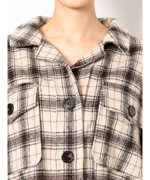 GYDA（ジェイダ）の「RAISING CHECK FABRICシャツ（シャツ/ブラウス・レディース・ネイビー/グレー/アイボリー・FREE）」の16枚目の写真