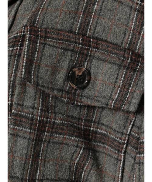 GYDA（ジェイダ）の「RAISING CHECK FABRICシャツ（シャツ/ブラウス・レディース・ネイビー/グレー/アイボリー・FREE）」の21枚目の写真