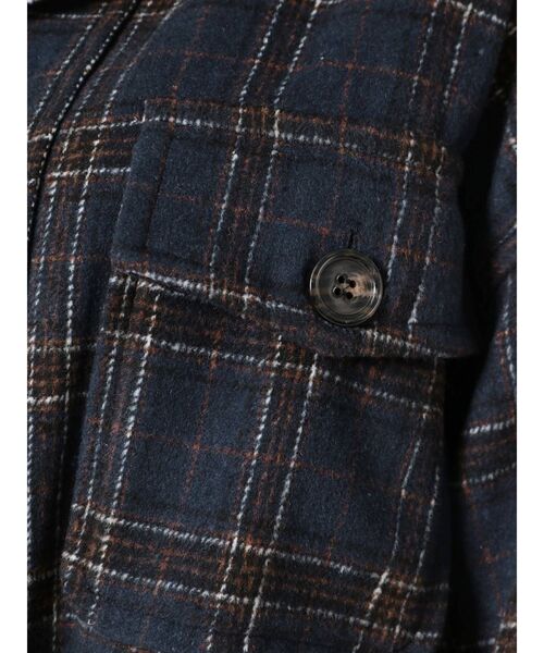 GYDA（ジェイダ）の「RAISING CHECK FABRICシャツ（シャツ/ブラウス・レディース・ネイビー/グレー/アイボリー・FREE）」の20枚目の写真