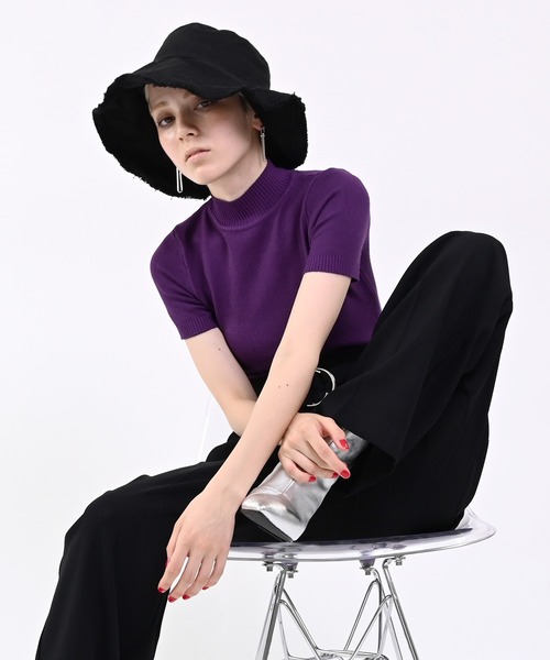 Narcissus - narcissus フォックスファー袖Vネックニット Narcissus - フォックスファー袖Vネックニットの通販 by shop