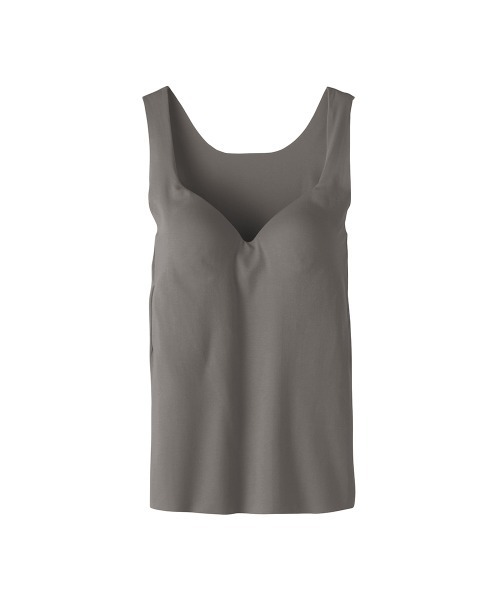 GUNZE（グンゼ）の「KIREILABO/キレイラボ バストラインを美しくキープ ブラタンクトップ オーガニックコットン（インナーウェア/肌着・レディース・ブラック/グレー/ブルー/グリーン/ホワイト系その他/スモークピンク/ライトブルー/レンガ/インディゴブルー/モカ/ピンク/ブルー系その他/マスタード/オレンジ/グリーン系その他/ネイビー/ブルー系その他2/ライトブラウン/グリーン系その他2/サーモンピンク・MEDIUM/LARGE/X-LARGE）」の3枚目の写真