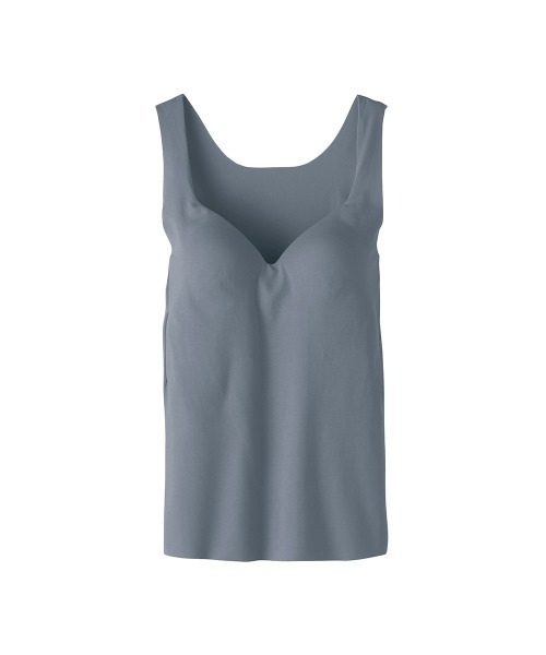 GUNZE（グンゼ）の「KIREILABO/キレイラボ バストラインを美しくキープ ブラタンクトップ オーガニックコットン（インナーウェア/肌着・レディース・ブラック/グレー/ブルー/グリーン/ホワイト系その他/スモークピンク/ライトブルー/レンガ/インディゴブルー/モカ/ピンク/ブルー系その他/マスタード/オレンジ/グリーン系その他/ネイビー/ブルー系その他2/ライトブラウン/グリーン系その他2/サーモンピンク・MEDIUM/LARGE/X-LARGE）」の12枚目の写真