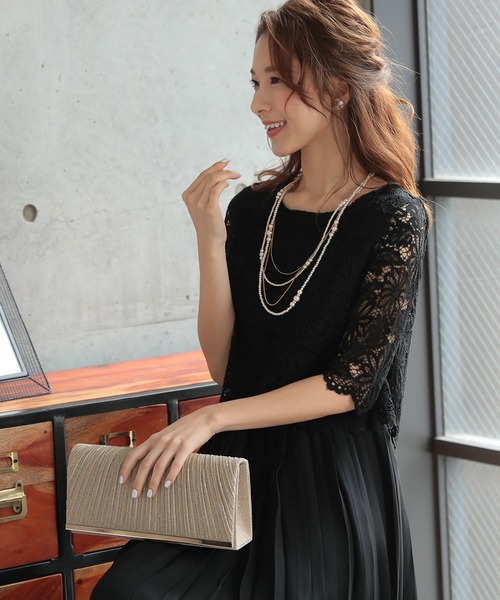 STYLEBLOCK(スタイルブロック)の「プリーツパーティークラッチバッグ(クラッチバッグ・レディース・ブラック/ベージュ/シルバー・FREE)」の3枚目の写真