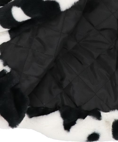 SPINNS（スピンズ）の「エコファーCOW柄ロング丈コート / ウシ柄