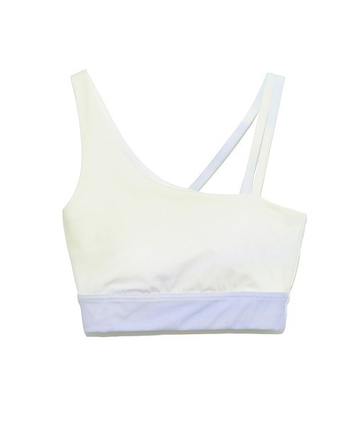 emmi（エミ）の「【emmi yoga】グラデーションブラトップ（チューブトップ・レディース・ライム/グレー・1/0）」の6枚目の写真