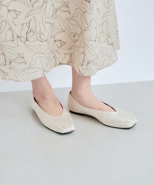 DouDou（ドゥドゥ）の「サテンバレエシューズ（バレエシューズ・レディース・キナリ/ブラック/ベージュ・S/M/L）」の7枚目の写真