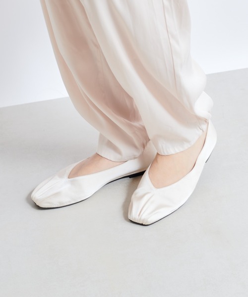 DouDou（ドゥドゥ）の「サテンバレエシューズ（バレエシューズ・レディース・キナリ/ブラック/ベージュ・S/M/L）」の10枚目の写真