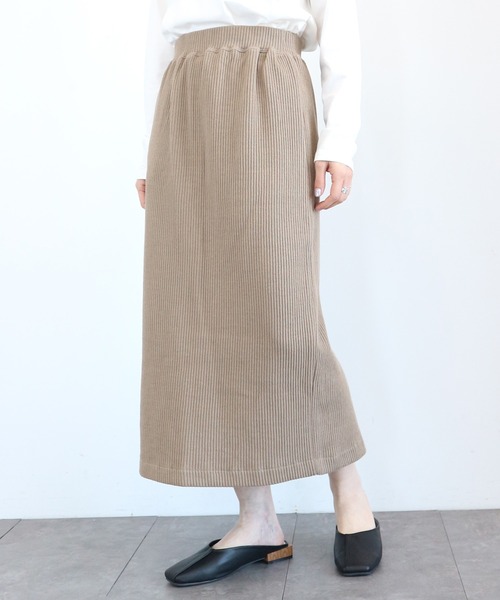 AMERICAN HOLIC(アメリカンホリック)の「リブタイトスカート *●(スカート・レディース・チャコールグレー/モカ/ライトベージュ・LARGE/MEDIUM)」の2枚目の写真