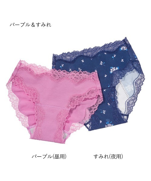 PEACH JOHN(ピーチジョン)の「【肌に優しいコットンメイン。昼用&ガード力の高い夜用の2枚組で24時間安心】コットンサニタリーセット(ショーツ・レディース・ブラック/その他1/その他2/その他3・SMALL/MEDIUM/LARGE)」の3枚目の写真