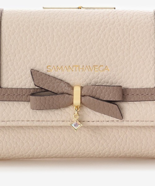 SAMANTHAVEGA(サマンサベガ)の「リボンミニウォレット(財布・レディース・ベージュ/オフホワイト/ベビーピンク/ライトグレー/ブラック・FREE)」の9枚目の写真