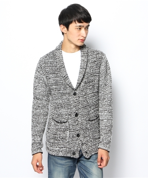 VENCEEXCHANGE(ヴァンスエクスチェンジ)の「ボアモールショールCD(カーディガン/ボレロ・メンズ・ロイヤルブルー/シルバー/ブラック・LARGE/SMALL/MEDIUM)」の3枚目の写真