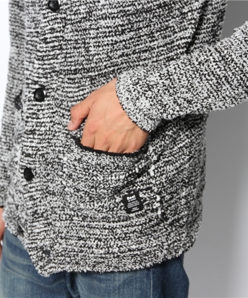 VENCEEXCHANGE(ヴァンスエクスチェンジ)の「ボアモールショールCD(カーディガン/ボレロ・メンズ・ロイヤルブルー/シルバー/ブラック・LARGE/SMALL/MEDIUM)」の10枚目の写真