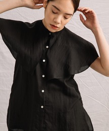 SALE Liyoca リヨカ 半袖 麻ブラウス ラミー素材 レディース Liyoca SALE リヨカ 半袖 麻ブラウス ラミー素材 レディース