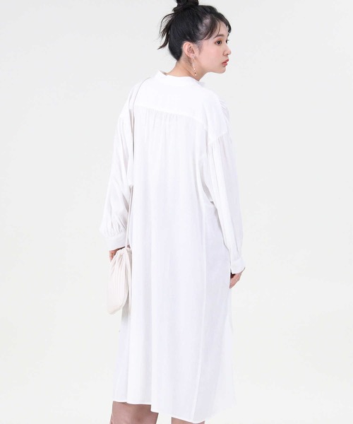 RAG MACHINE（ラグマシーン）の「【RAG MACHINE】スキッパーワンピース（シャツワンピース・レディース・グリーン/ベージュ/ホワイト・L/M）」の7枚目の写真