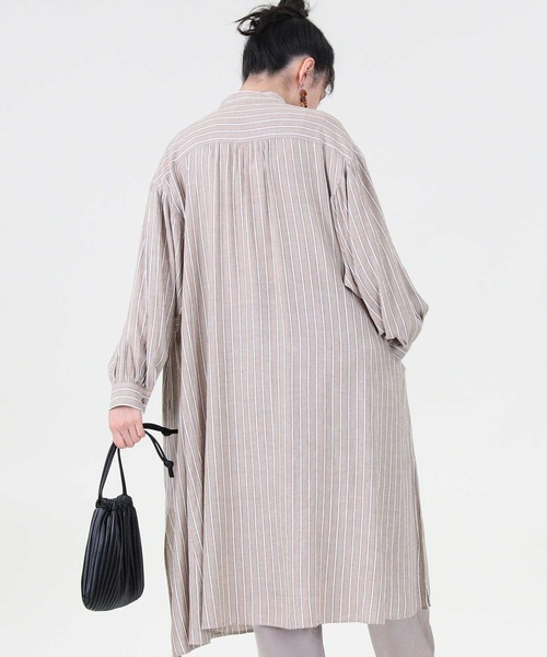 RAG MACHINE（ラグマシーン）の「【RAG MACHINE】スキッパーワンピース（シャツワンピース・レディース・グリーン/ベージュ/ホワイト・L/M）」の14枚目の写真