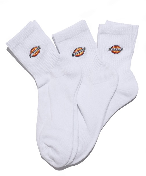 Dickies（ディッキーズ）の「Dickies/ディッキーズ DK 3P ロゴ刺繍底パイル 靴下 ソックス 3足セット 2026年春夏　再入荷（ソックス/靴下・メンズ・ホワイト/ブラック・25-27CM）」の6枚目の写真