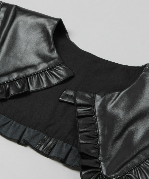 HARE(ハレ)の「シンセティックレザーツケエリ(HARE)(付け襟・レディース・ブラック/ブラック系その他・FREE)」の17枚目の写真