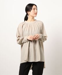 earth music&ecology | バックリボンギャザーチュニック(Tシャツ/カットソー)