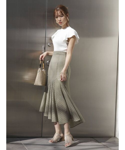 dazzlin（ダズリン）の「スロープラインレーススカート（スカート・レディース・ブラック/グレー/オフホワイト/グリーン・FREE）」の16枚目の写真