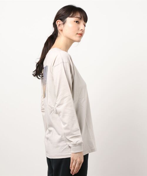 ehka sopo（エヘカソポ）の「フォトプリントロンT（Tシャツ/カットソー・レディース・ミント/ベージュ/オフホワイト・ﾌﾘ-）」の4枚目の写真