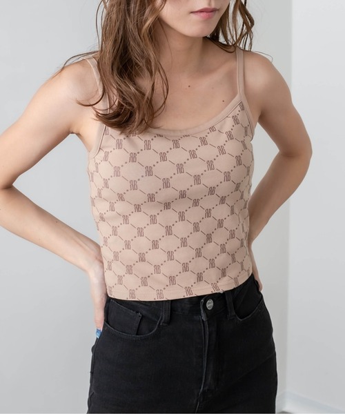 RASVOA(ラスボア)の「モノグラムキャミソール(キャミソール・レディース・ブラック/パープル/ブラウン/オフホワイト・FREE)」の20枚目の写真