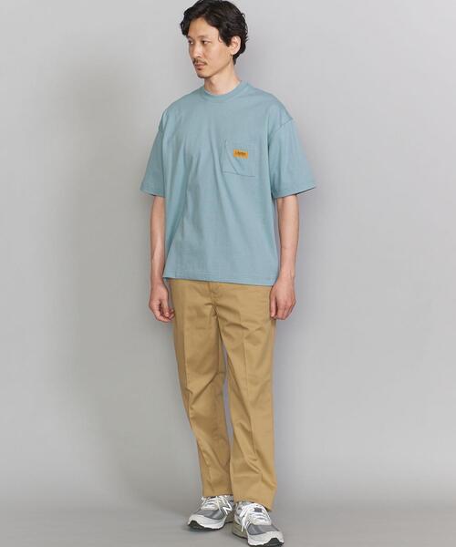 UNIVERSAL OVERALL（ユニバーサルオーバーオール）の「【別注】 ＜UNIVERSAL OVERALL(ユニバーサルオーバーオール）＞ 1POC SS/Tシャツ（Tシャツ/カットソー・メンズ・ホワイト/ライトブルー/ベージュ/ネイビー/オリーブ・SMALL/MEDIUM/LARGE/X-LARGE）」の7枚目の写真
