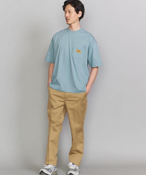 UNIVERSAL OVERALL（ユニバーサルオーバーオール）の「【別注】 ＜UNIVERSAL OVERALL(ユニバーサルオーバーオール）＞ 1POC SS/Tシャツ（Tシャツ/カットソー・メンズ・ホワイト/ライトブルー/ベージュ/ネイビー/オリーブ・SMALL/MEDIUM/LARGE/X-LARGE）」の8枚目の写真