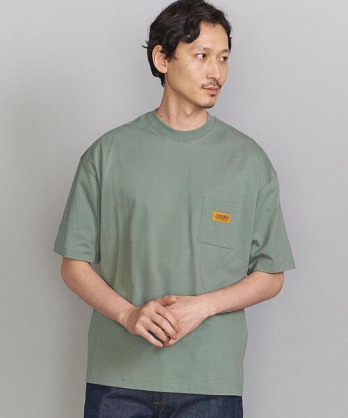 UNIVERSAL OVERALL（ユニバーサルオーバーオール）の「【別注】 ＜UNIVERSAL OVERALL(ユニバーサルオーバーオール）＞ 1POC SS/Tシャツ（Tシャツ/カットソー・メンズ・ホワイト/ライトブルー/ベージュ/ネイビー/オリーブ・SMALL/MEDIUM/LARGE/X-LARGE）」の12枚目の写真