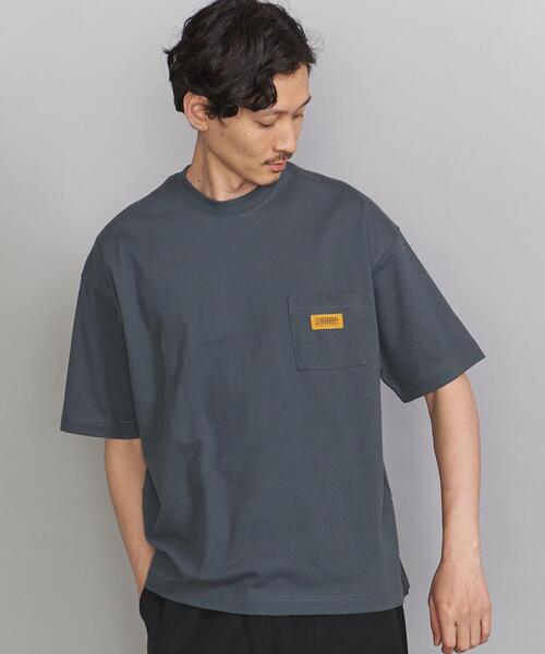 UNIVERSAL OVERALL（ユニバーサルオーバーオール）の「【別注】 ＜UNIVERSAL OVERALL(ユニバーサルオーバーオール）＞ 1POC SS/Tシャツ（Tシャツ/カットソー・メンズ・ホワイト/ライトブルー/ベージュ/ネイビー/オリーブ・SMALL/MEDIUM/LARGE/X-LARGE）」の16枚目の写真