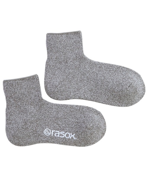 rasox（ラソックス）の「rasox（ラソックス）/ ソフトパイル・アンクル ソックス/靴下（ソックス/靴下・レディース・カーキ/ライトグレー/ベージュ/チャコールグレー/ダークネイビー/ナチュラル・SMALL/LARGE/MEDIUM）」の3枚目の写真