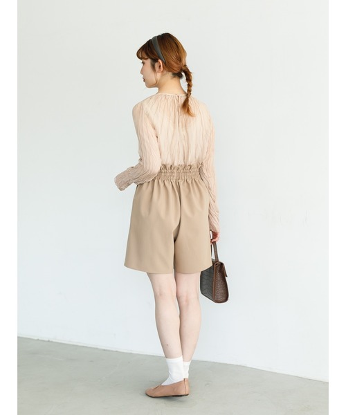 SLURR（スラ―）の「タックフレアショートパンツ（その他パンツ・レディース・ブラック/ベージュ/アイボリー・FREE）」の19枚目の写真