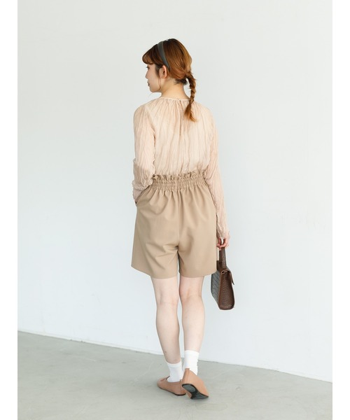 SLURR（スラ―）の「タックフレアショートパンツ（その他パンツ・レディース・ブラック/ベージュ/アイボリー・FREE）」の22枚目の写真