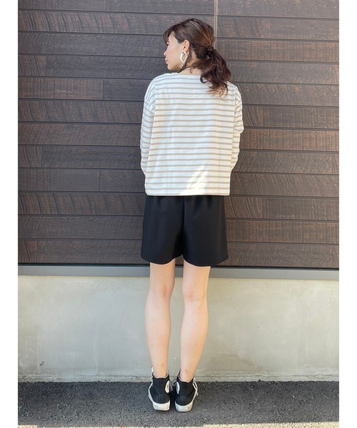 SLURR（スラ―）の「タックフレアショートパンツ（その他パンツ・レディース・ブラック/ベージュ/アイボリー・FREE）」の13枚目の写真