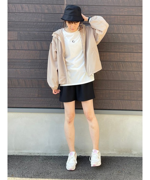 SLURR（スラ―）の「タックフレアショートパンツ（その他パンツ・レディース・ブラック/ベージュ/アイボリー・FREE）」の16枚目の写真