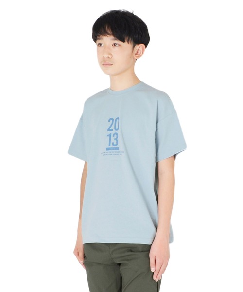 GLAZOS（グラソス）の「天竺・ドロップショルダーナンバープリント半袖Tシャツ（Tシャツ/カットソー・キッズ・ホワイト/イエロー/ライトブルー・140cm/150cm/130cm/170cm/160cm）」の8枚目の写真