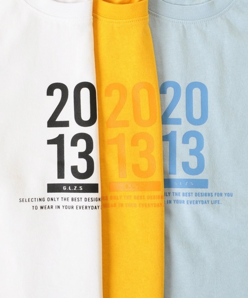 GLAZOS（グラソス）の「天竺・ドロップショルダーナンバープリント半袖Tシャツ（Tシャツ/カットソー・キッズ・ホワイト/イエロー/ライトブルー・140cm/150cm/130cm/170cm/160cm）」の7枚目の写真