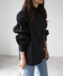 4youstory | 袖シャーリングシャツ(シャツ/ブラウス)