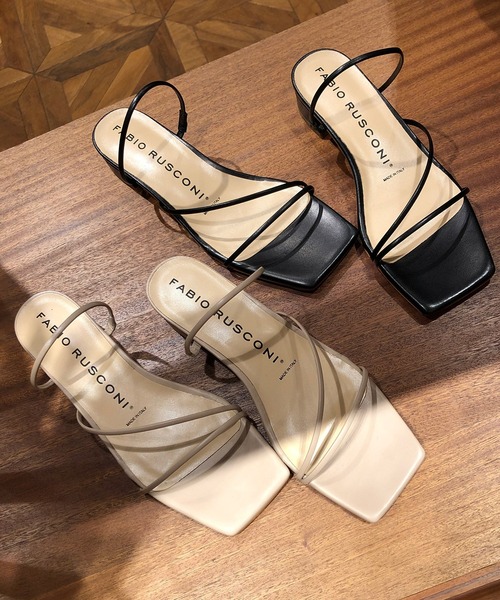 LOUNGEDRESS（ラウンジドレス）の「【FABIO RUSCONI/ファビオ ルスコーニ】華奢ストラップサンダル（サンダル・レディース・ブラック/ベージュ・36/37/38）」の9枚目の写真