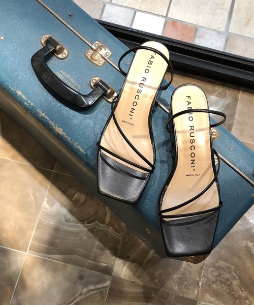 LOUNGEDRESS（ラウンジドレス）の「【FABIO RUSCONI/ファビオ ルスコーニ】華奢ストラップサンダル（サンダル・レディース・ブラック/ベージュ・36/37/38）」の10枚目の写真