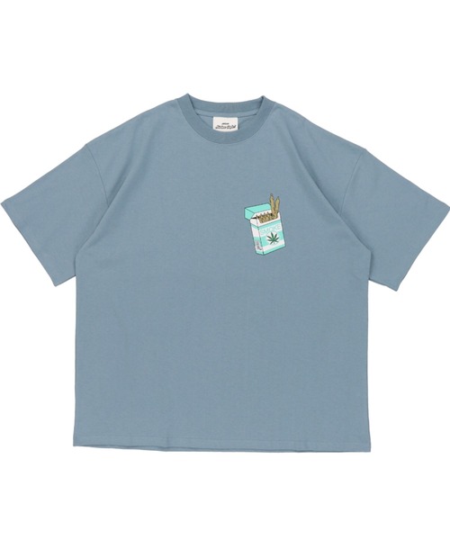 SPINNS（スピンズ）の「【ゆったりシルエット】SMOKEバックプリント半袖Tシャツ（Tシャツ/カットソー・メンズ・ホワイト/ブラック/ダークグリーン/ダークブルー/スミクロ・ONESIZE）」の13枚目の写真